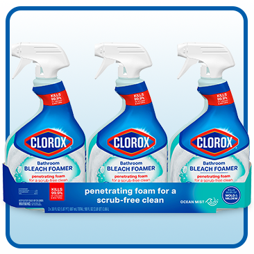 Clorox Bathroom Bleach Foamer, 30 fl oz, 3-Count