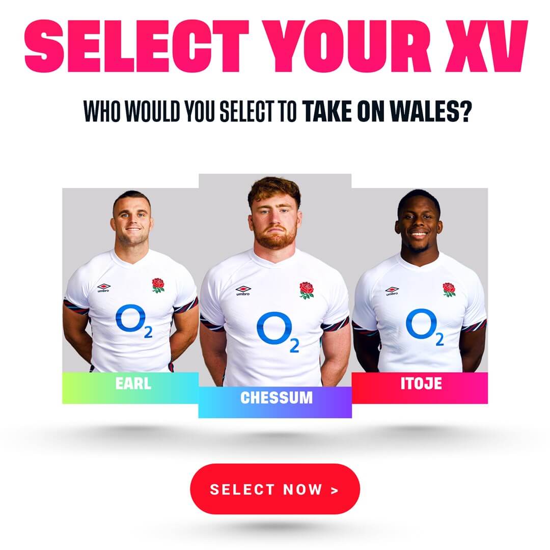 England Rugby Team Selector Game
