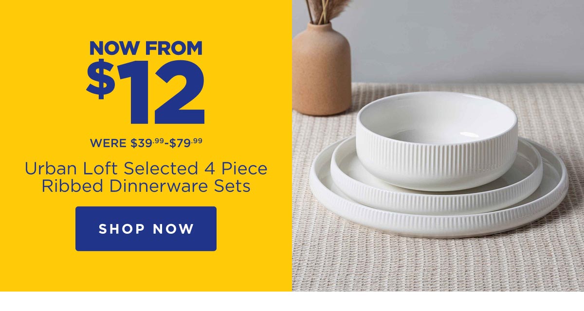 Urban Loft Selected Ribbed Embossed Dinnerware