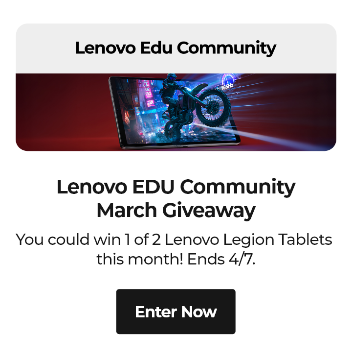 Lenovo EDU Community Giveaway