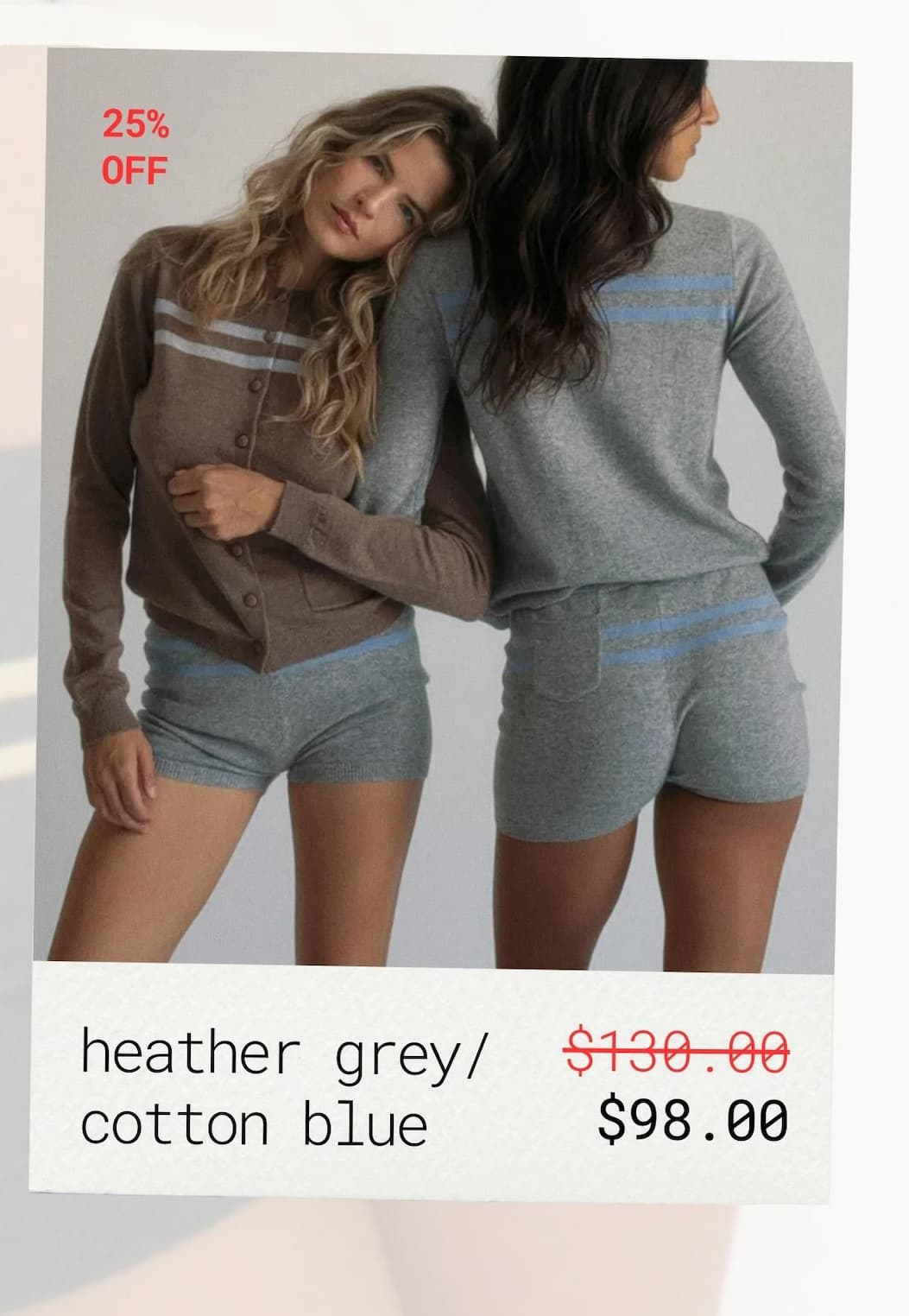heather grey / cotton blue