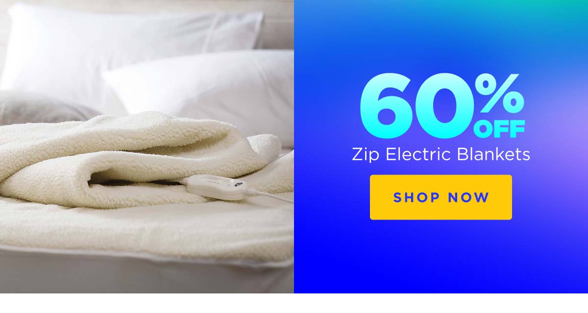 60% Off ZIP Electric Blankets