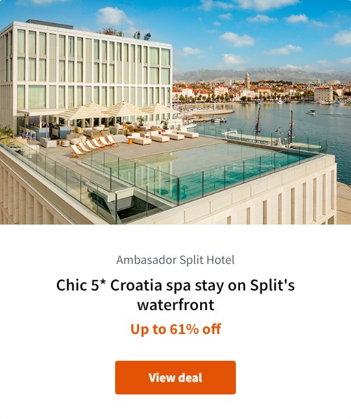 Chic 5* Croatia spa stay on Split's waterfront