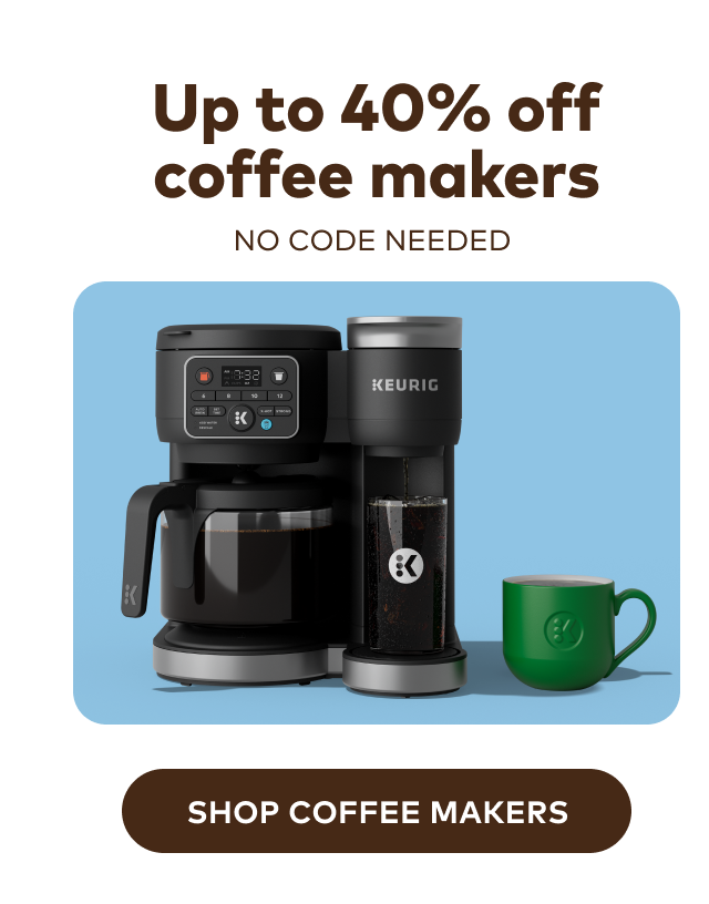 Up to 40% off coffee makers plus free shipping