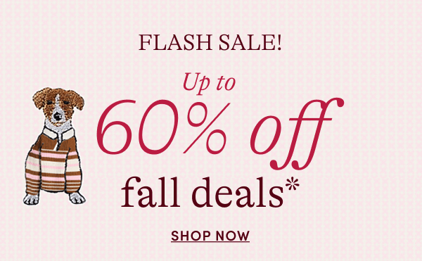 up to 60% off fall deals