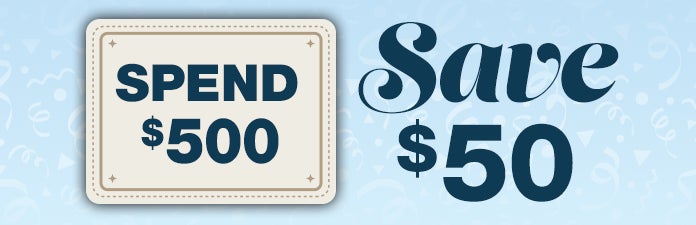Spend $500 and save $50 on select electronics