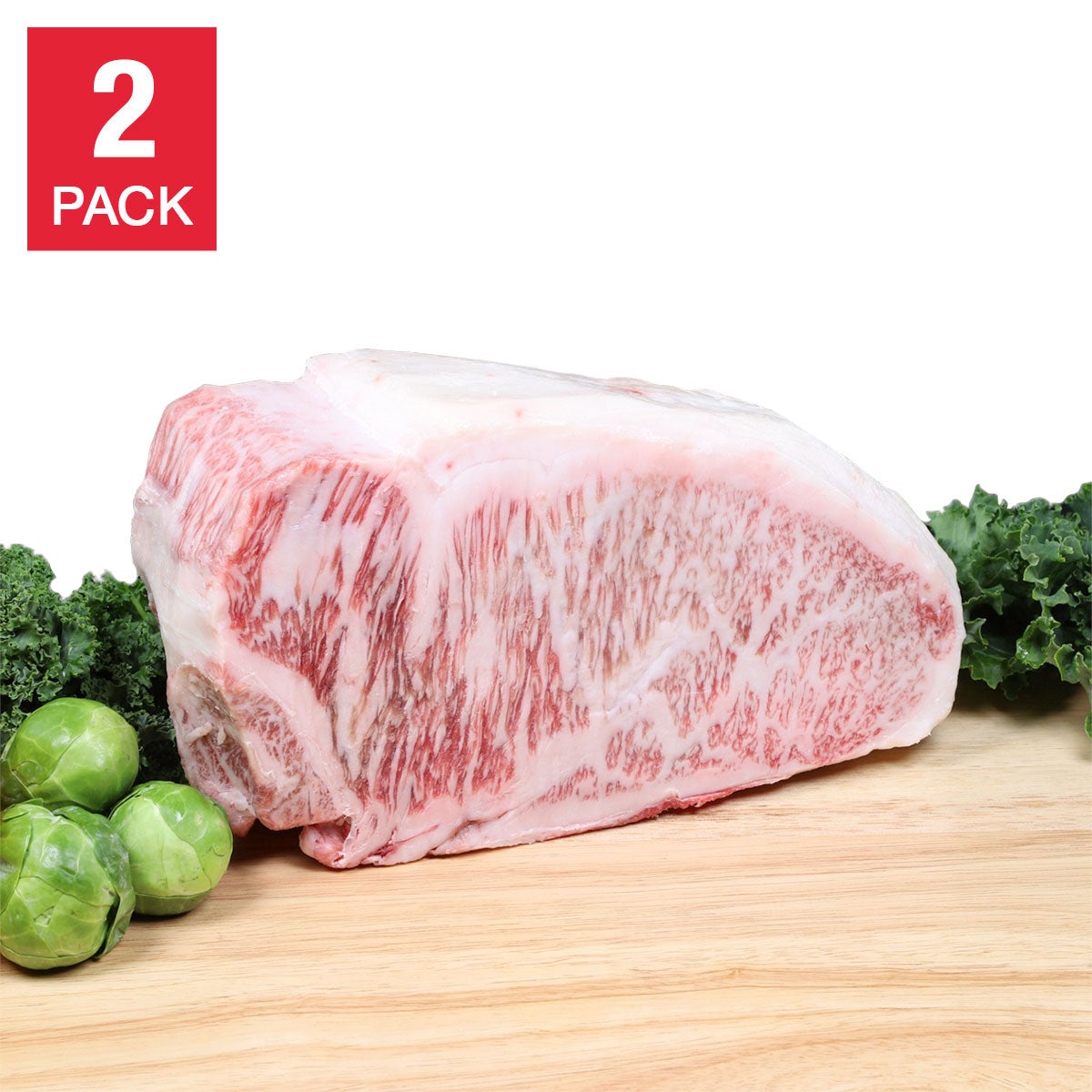 Authentic Wagyu Japanese A5 Wagyu Striploin Roast, 2-Count, minimum 6 lbs total