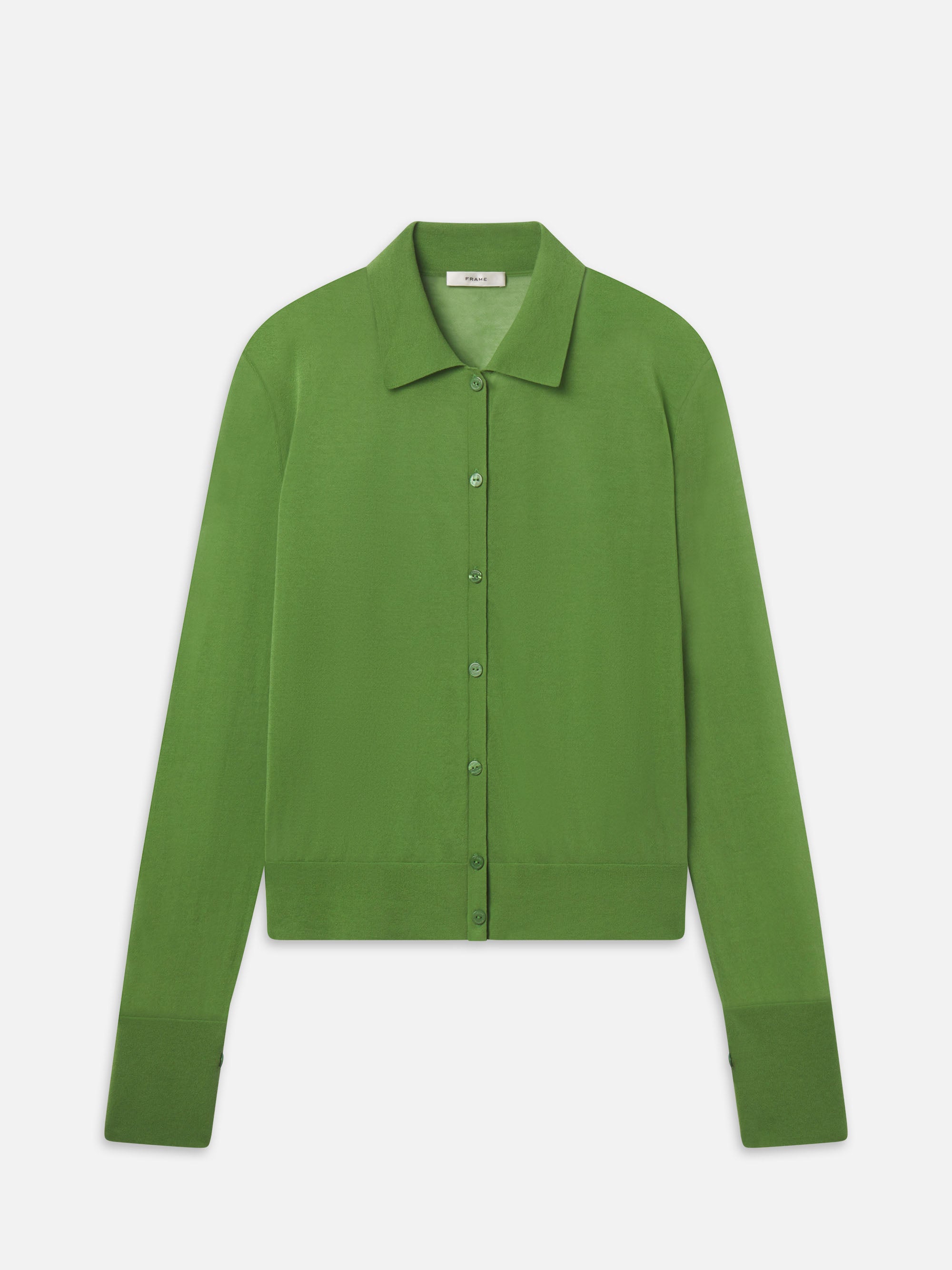 THE COLLARED CARDI IN PERIDOT