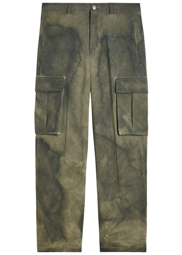 COLE BUXTON Washed straight-leg cargo trousers
