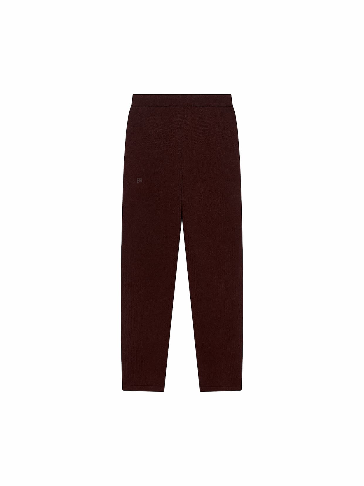 Womens Recycled Cashmere Tapered Track Pants - Dark Burgundy