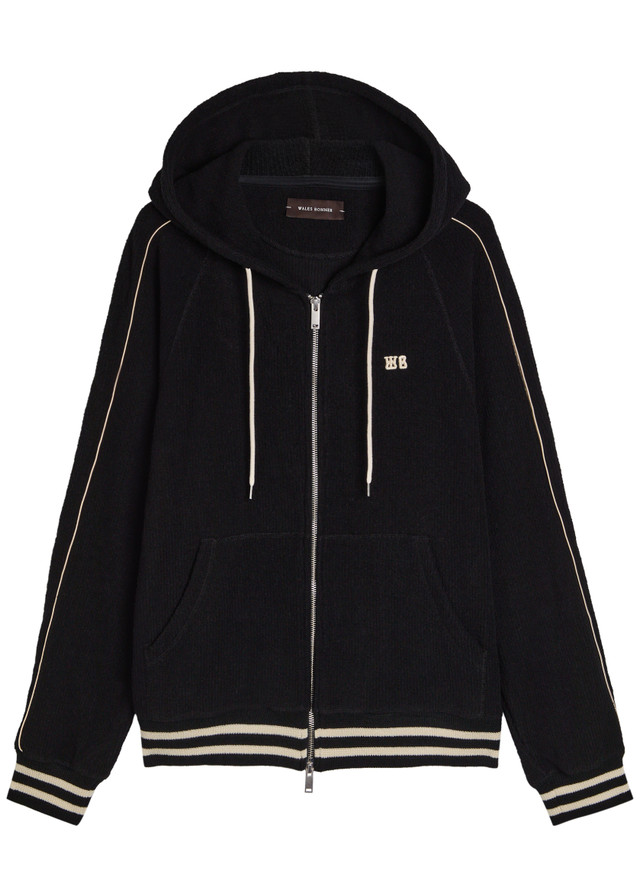 WALES BONNER Prince hooded cotton-blend jumper