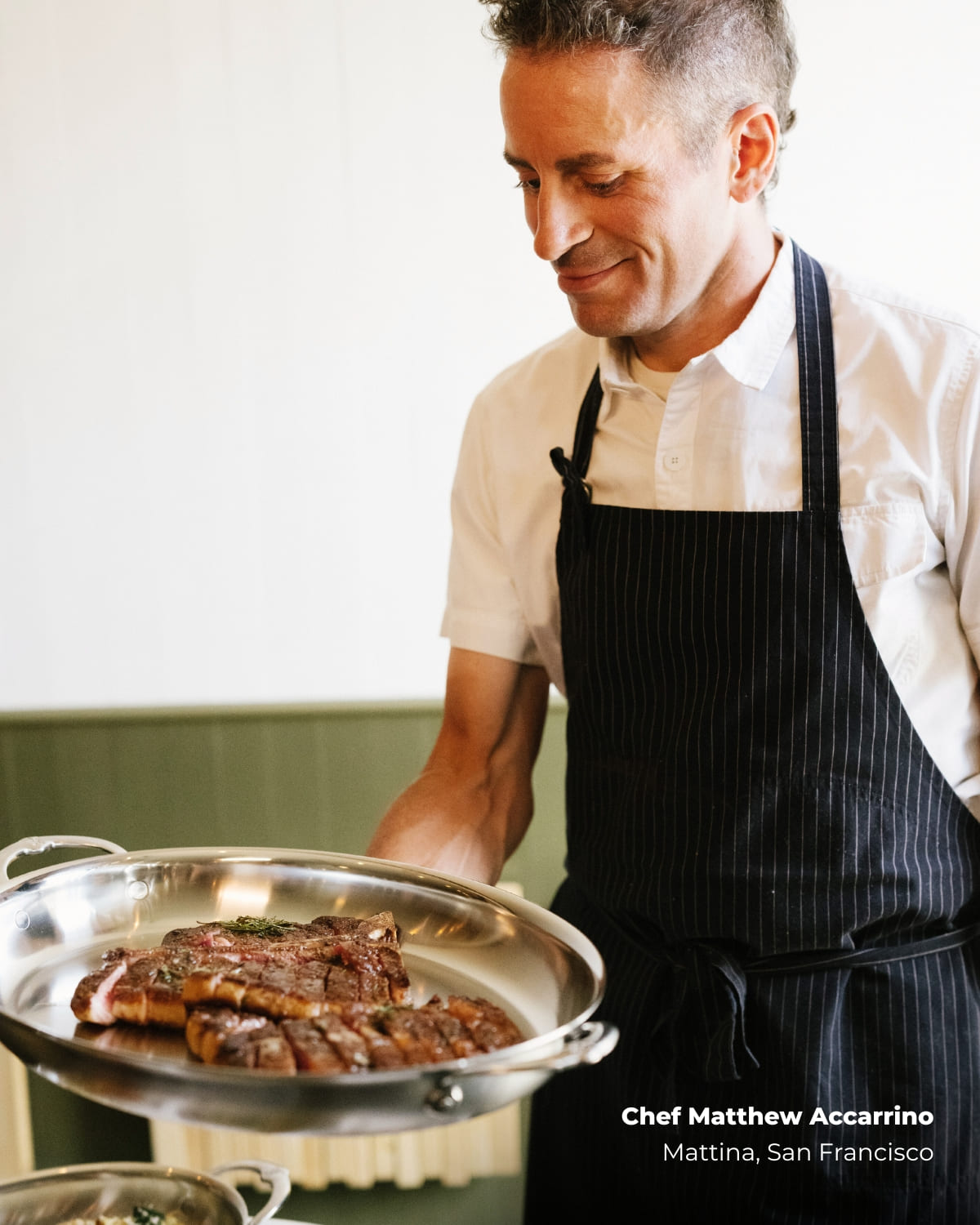 Chef Matthew Accarrino with the Large Oval Roaster