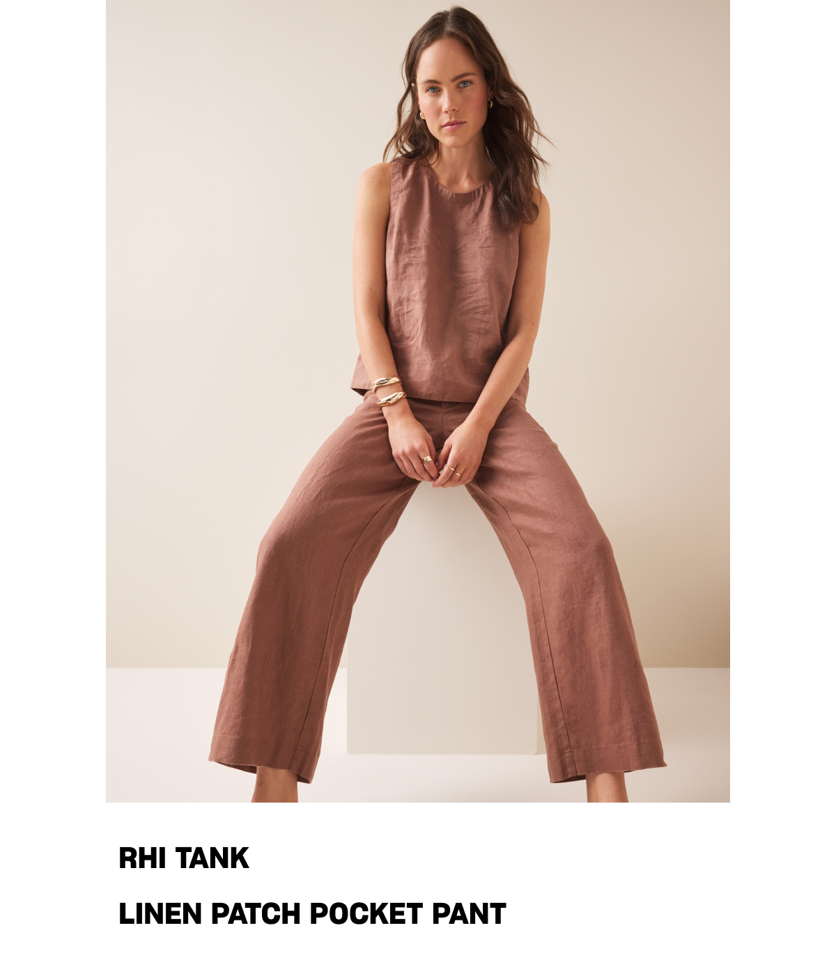 RHI TANK LINEN PATCH POCKET PANT
