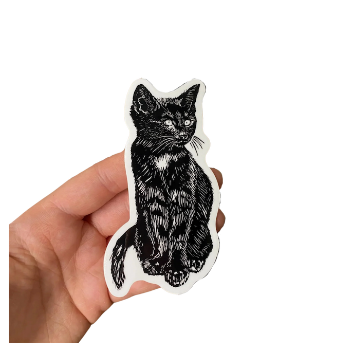 Black Kitten Sticker