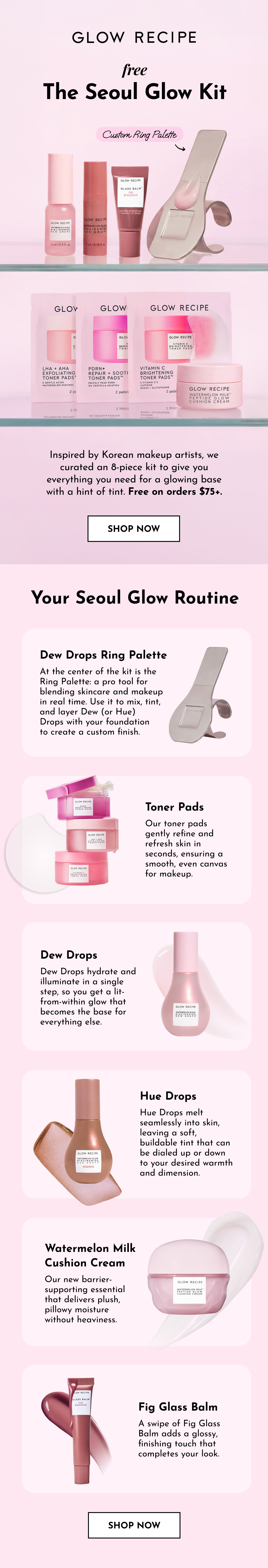 Free Seoul Glow Kit with orders $75+