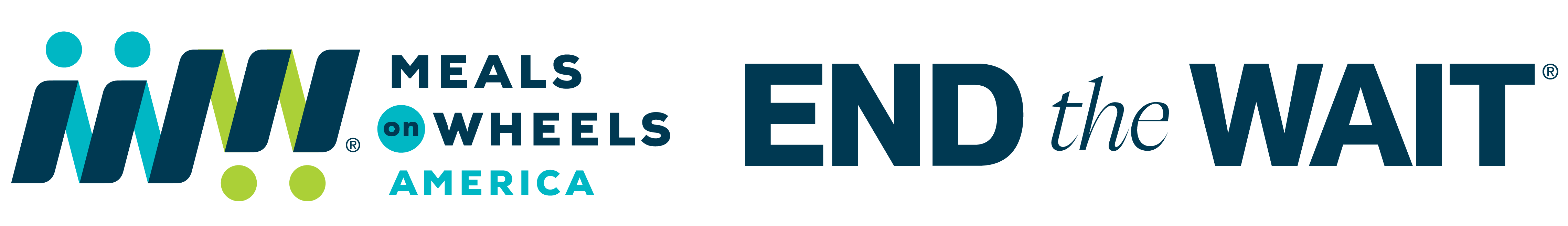 Meals on Wheels America End the Wait logo.