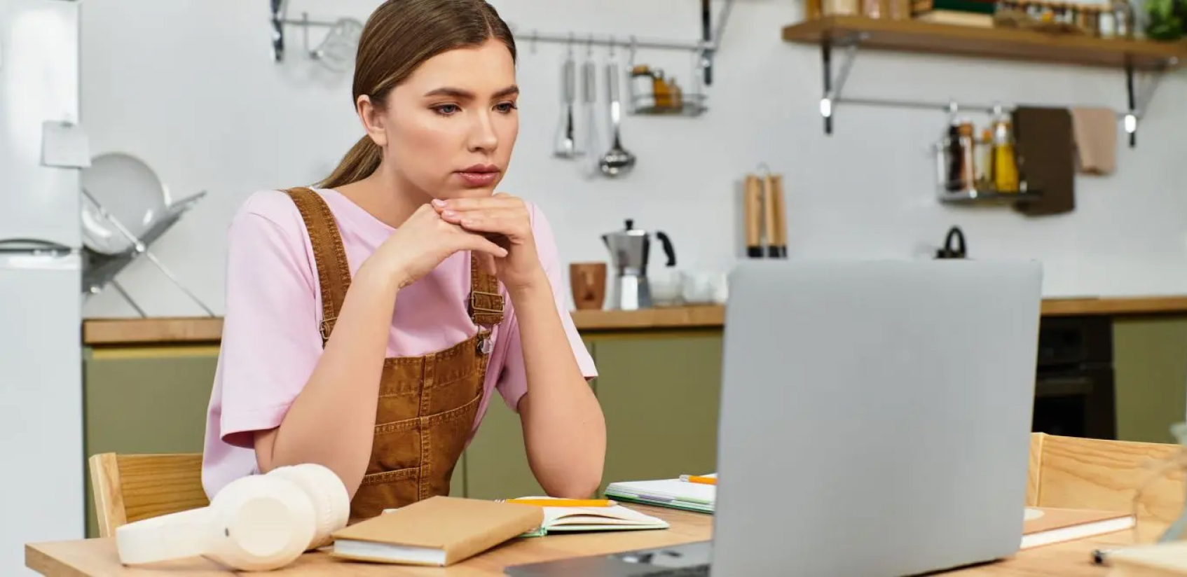 Person in front of laptop