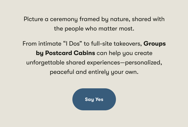 Picture a ceremony framed by nature, shared with the people who matter most.