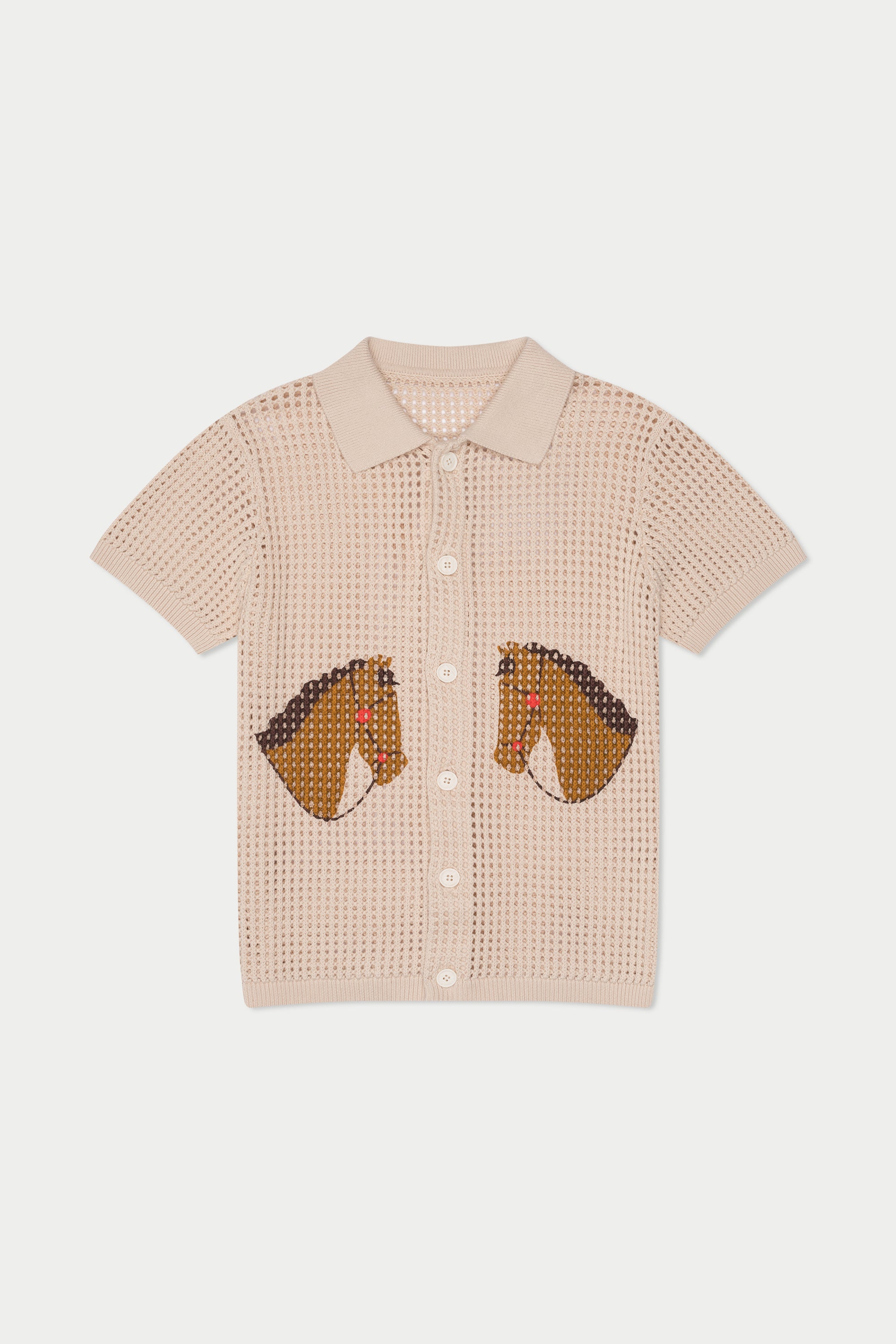 Image of Western Crochet Knit Shirt
