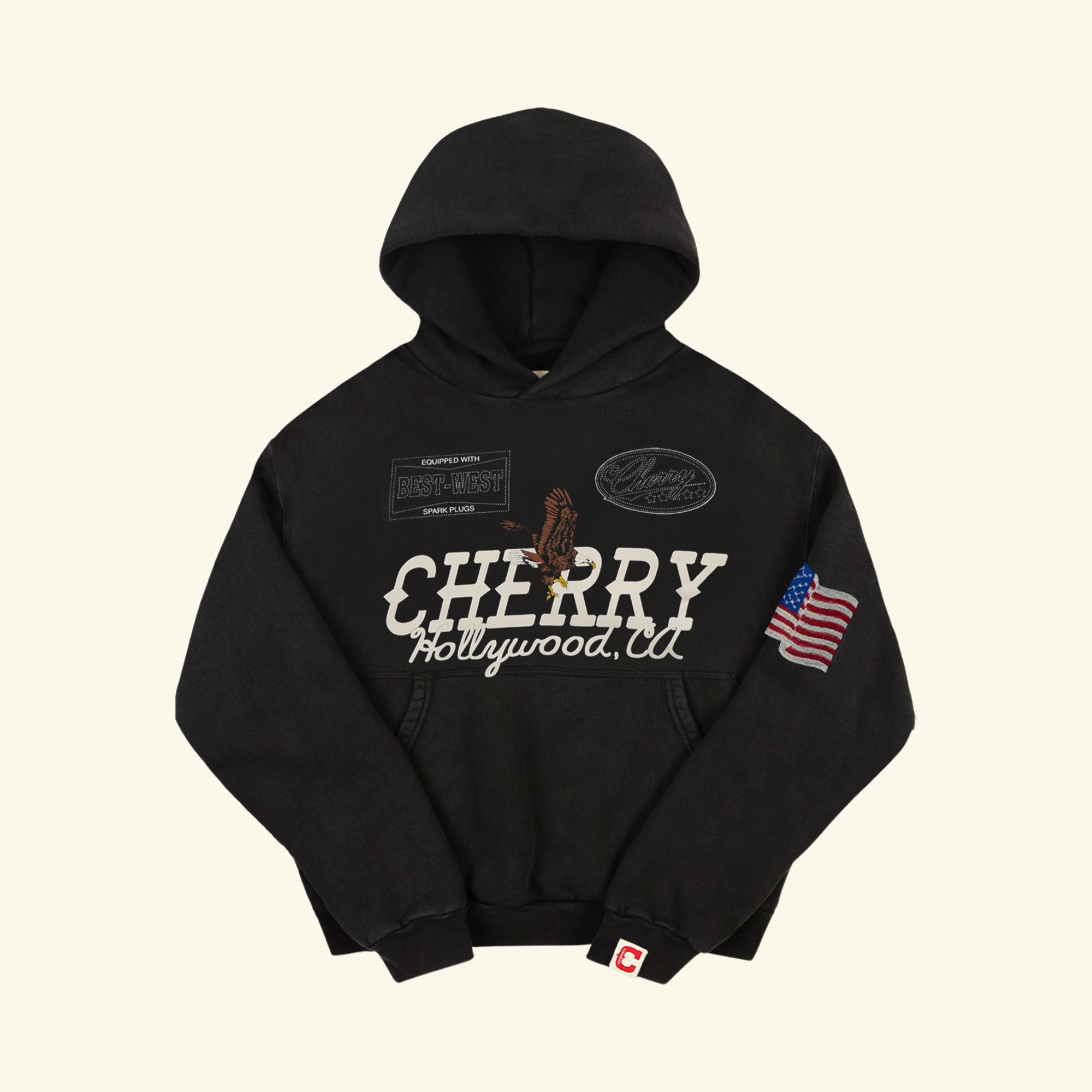 Image of Hollywood Pullover Hoodie (Vintage Black)
