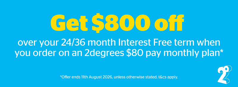 Get $800 off with a 2 Degrees monthly plan