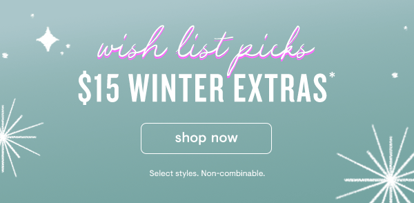 Wish List picks starting at $15