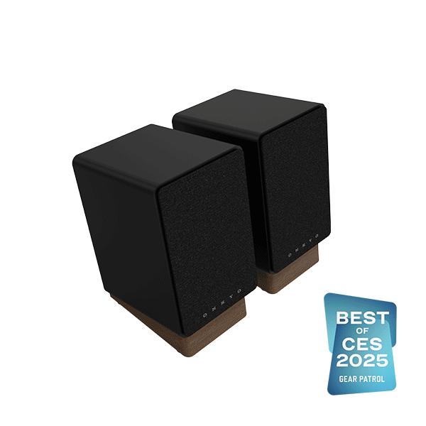 GX-30ARC speakers shifting between black and white finishes