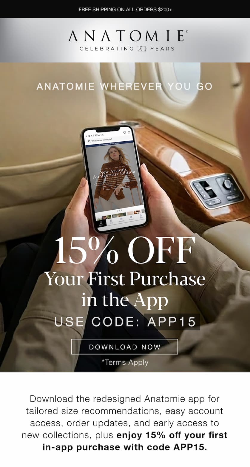 15% Off Your First Purchase in the App. USE CODE: APP15 | Download Now. *Terms Apply