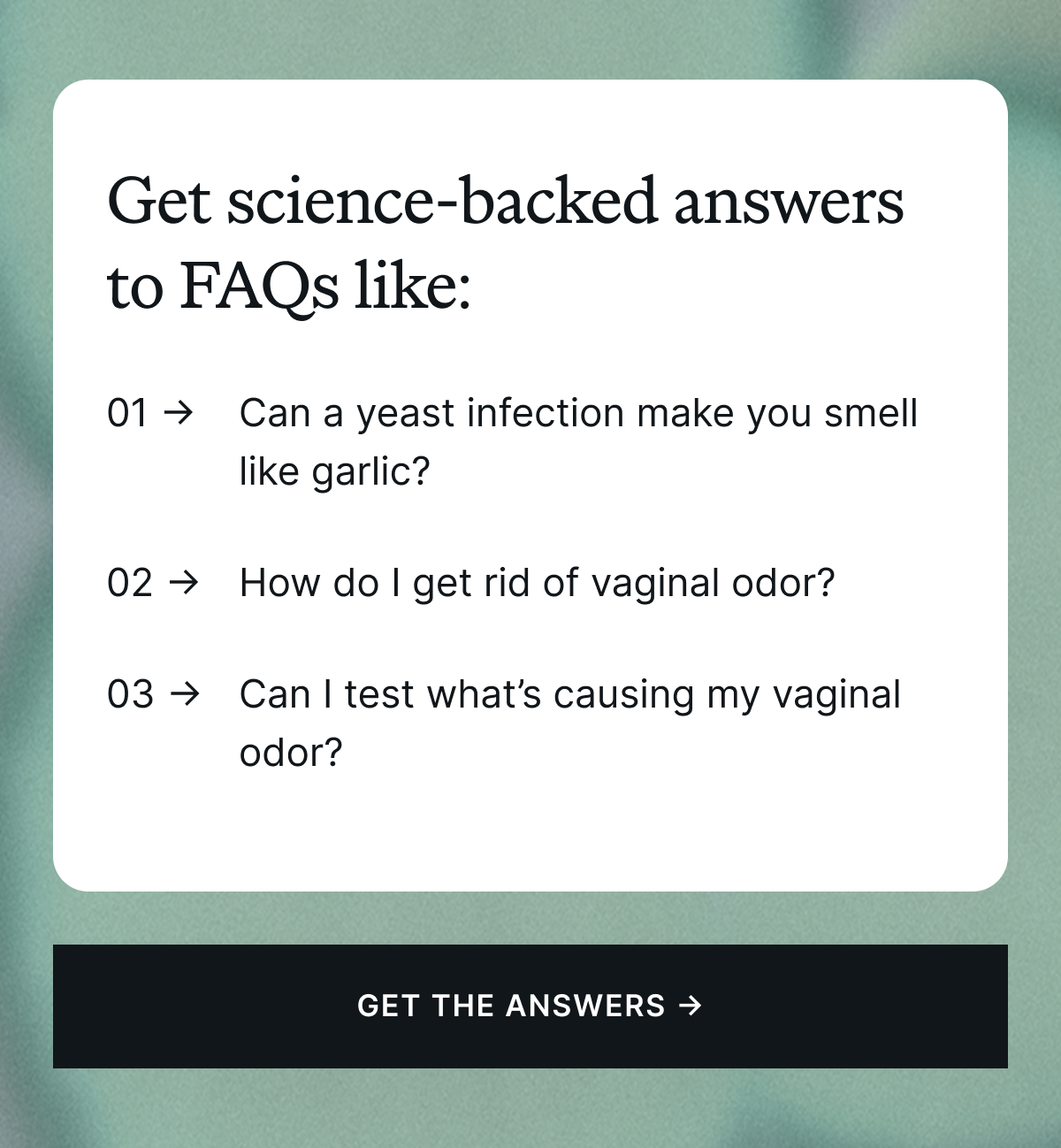 Why does my vagina smell like garlic?