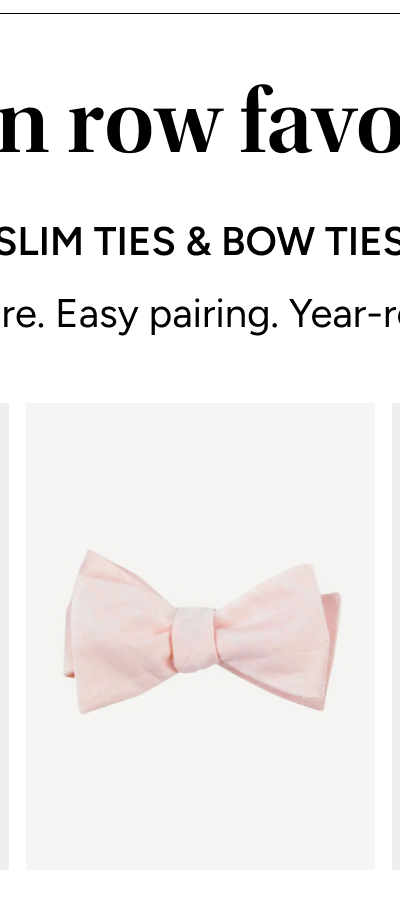 Linen Row Bow Tie | Blush Pink | $24