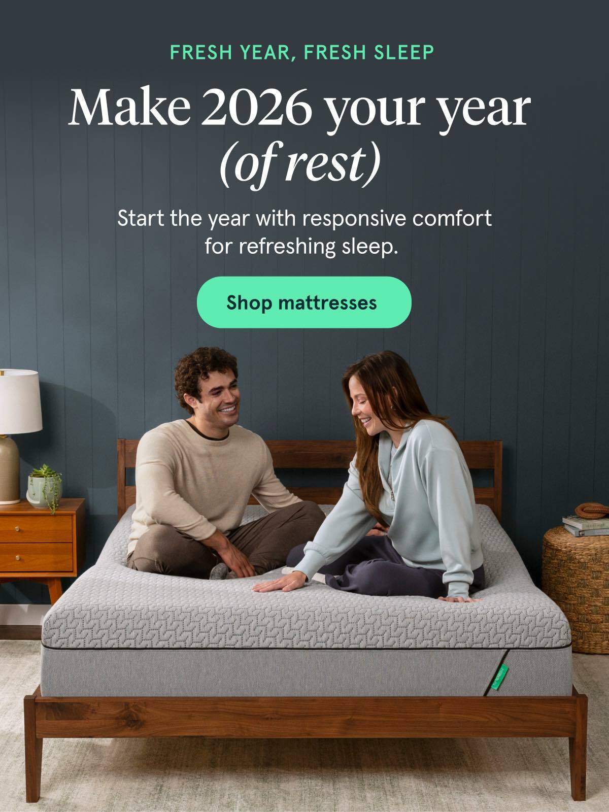FRESH YEAR, FRESH SLEEP | Make 2026 your year (of rest) | Shop mattresses 