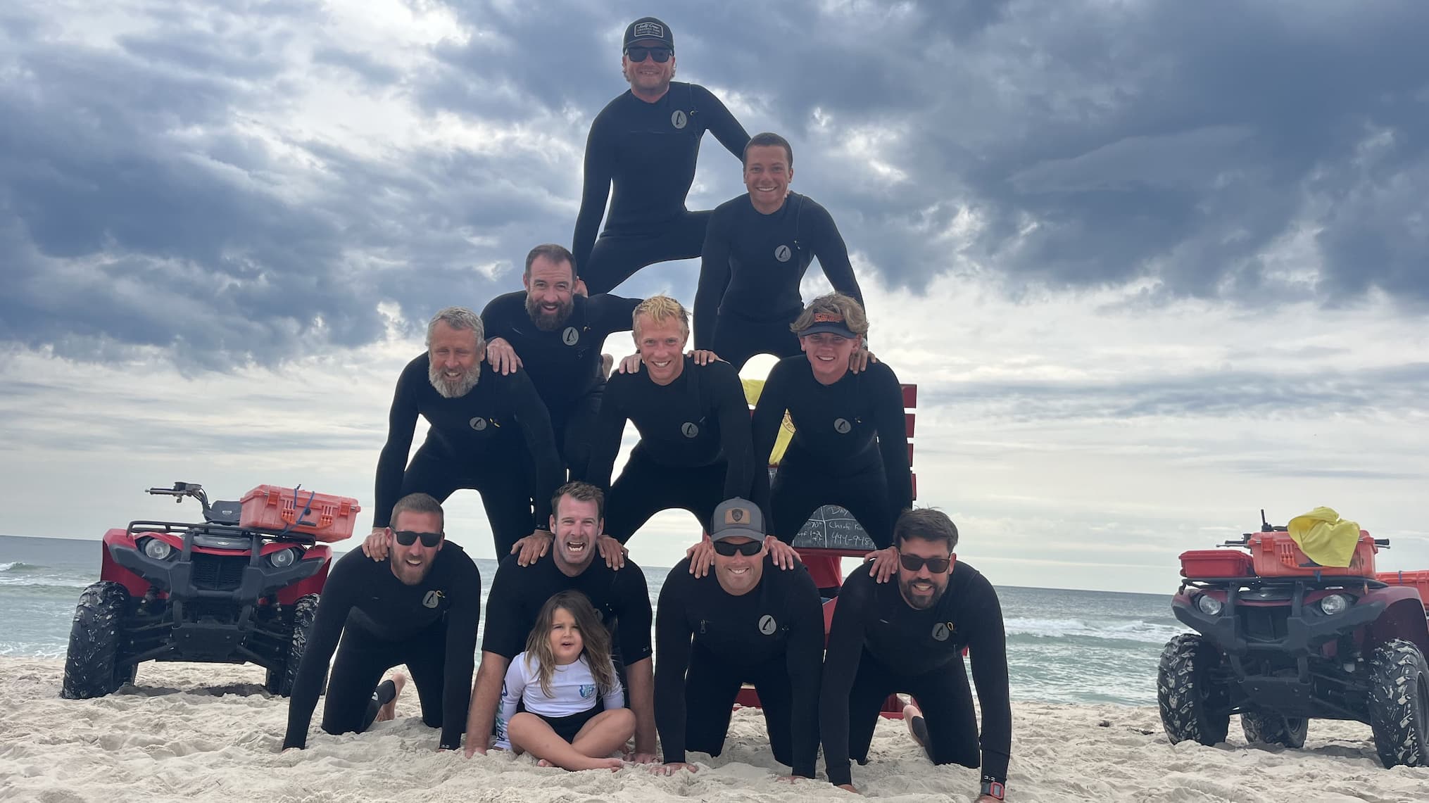 lifeguards wearing ISURUS wetsuits