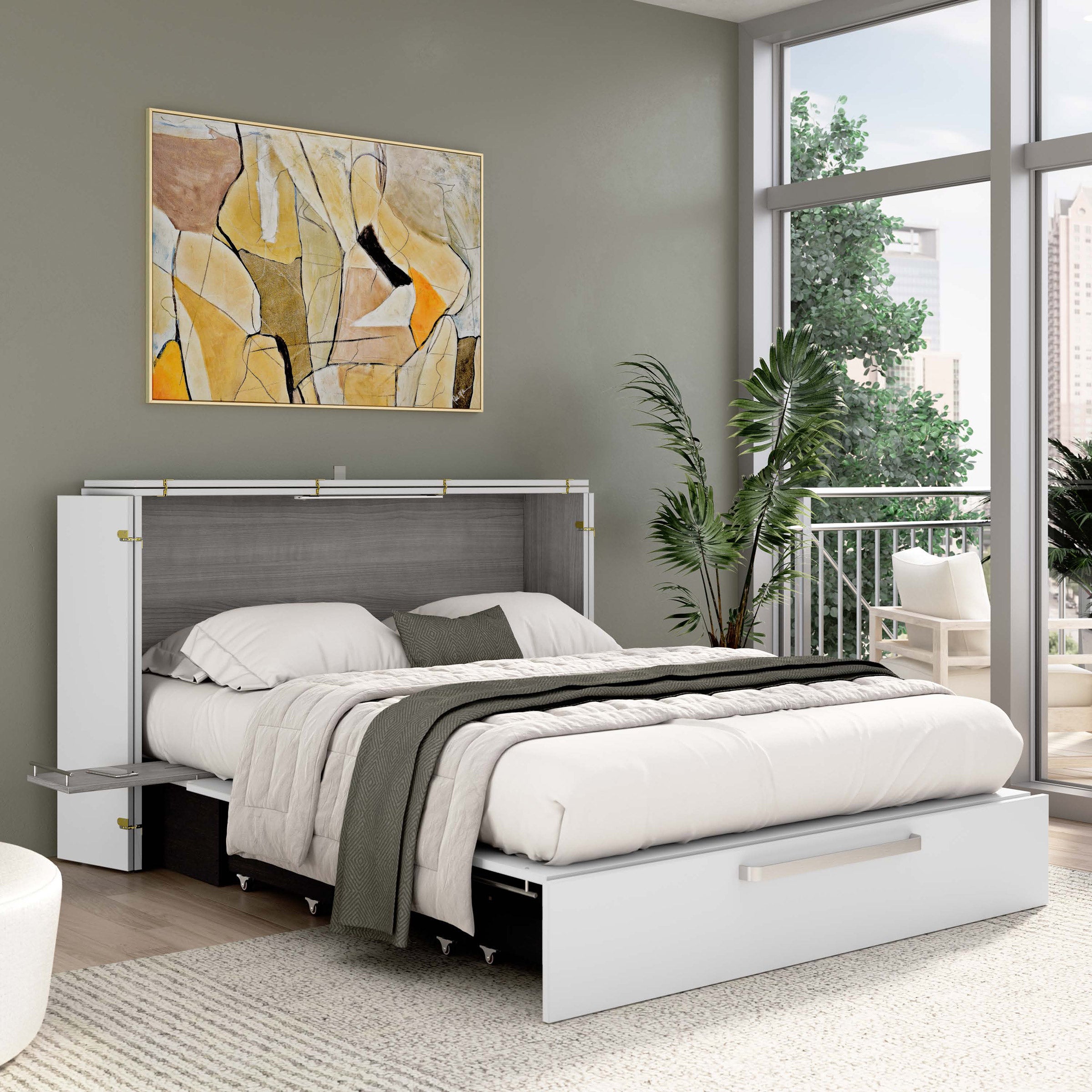 Borealis Murphy Bed Cabinet with Mattress