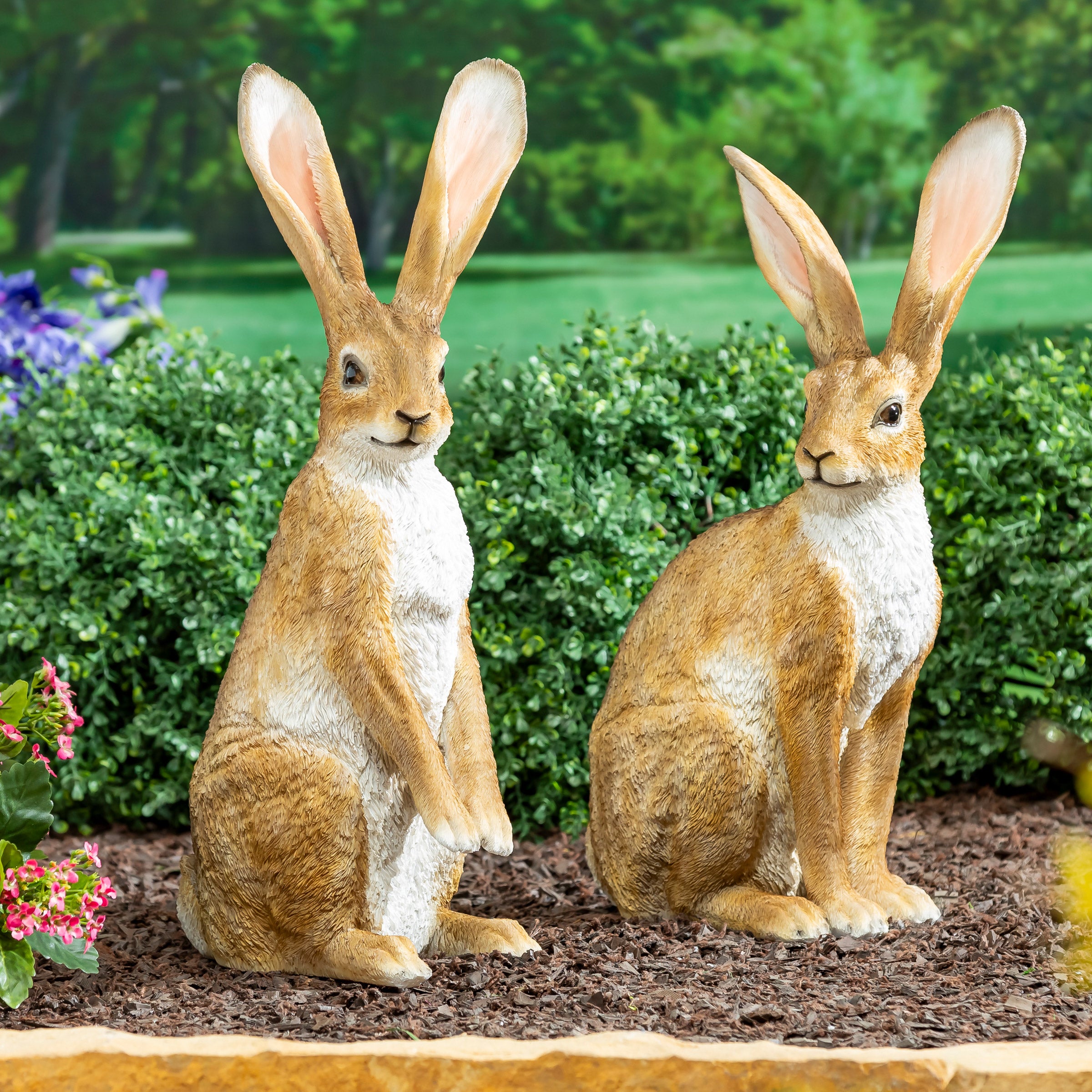 Ornamental Hares, 2-Pack