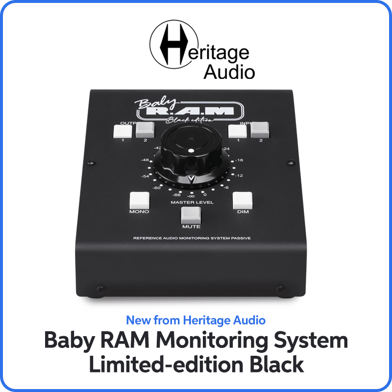 New from Heritage Audio: Baby RAM Monitoring System Limited-edition Black