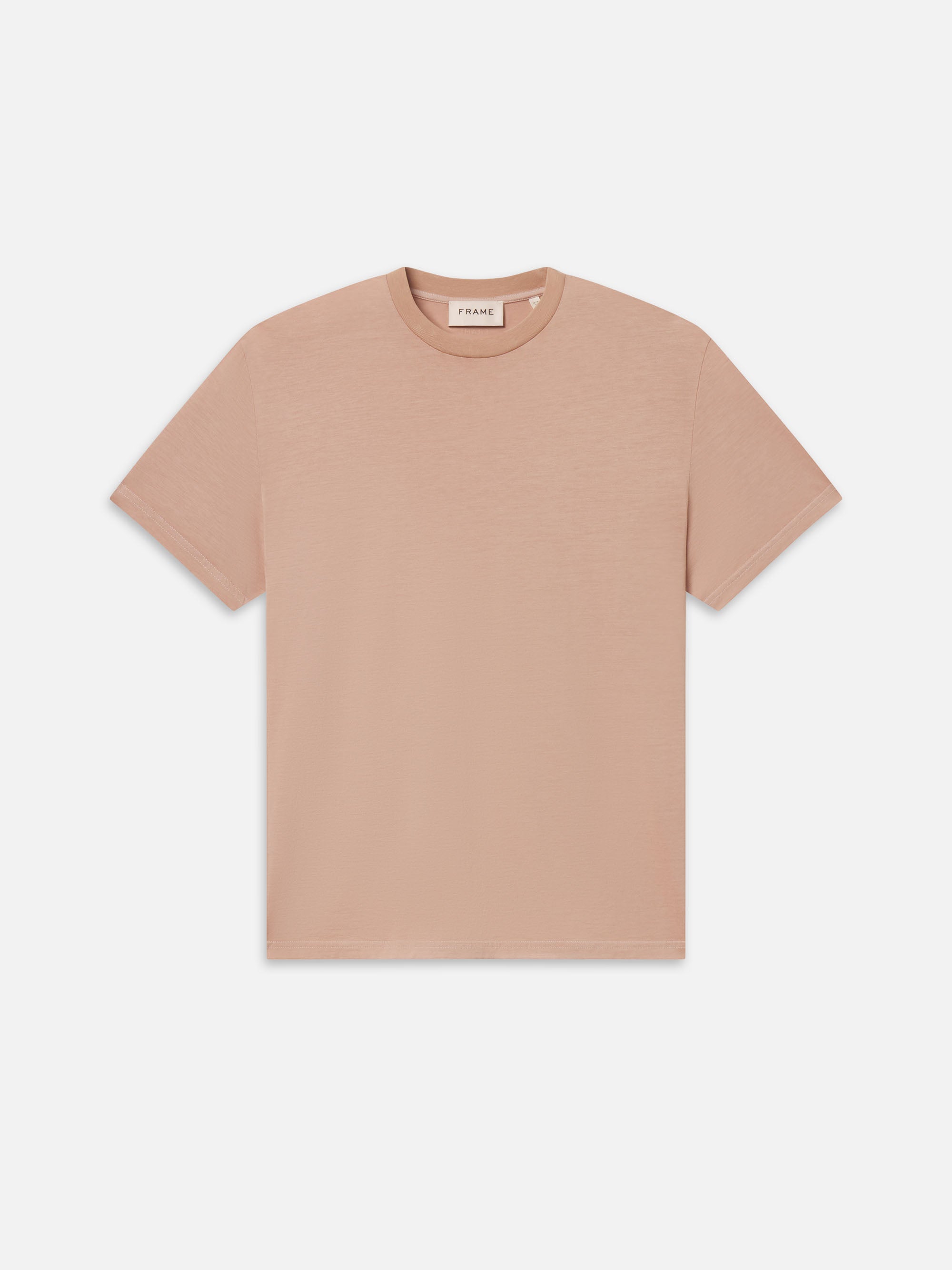 LIGHT COTTON TEE IN PALE PEACH
