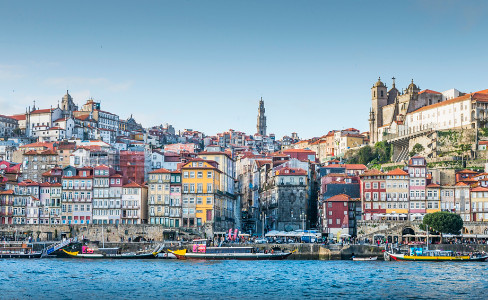 Waterfront Douro River Skyline Tower Porto