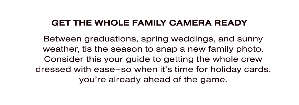 YOUR GUIDE TO FAMILY PHOTOS