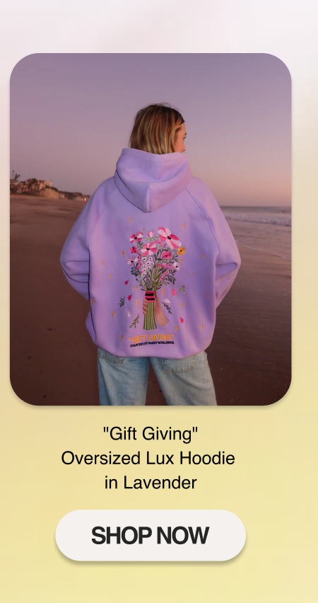 "Gift Giving" Oversized Lux Hoodie in Lavender