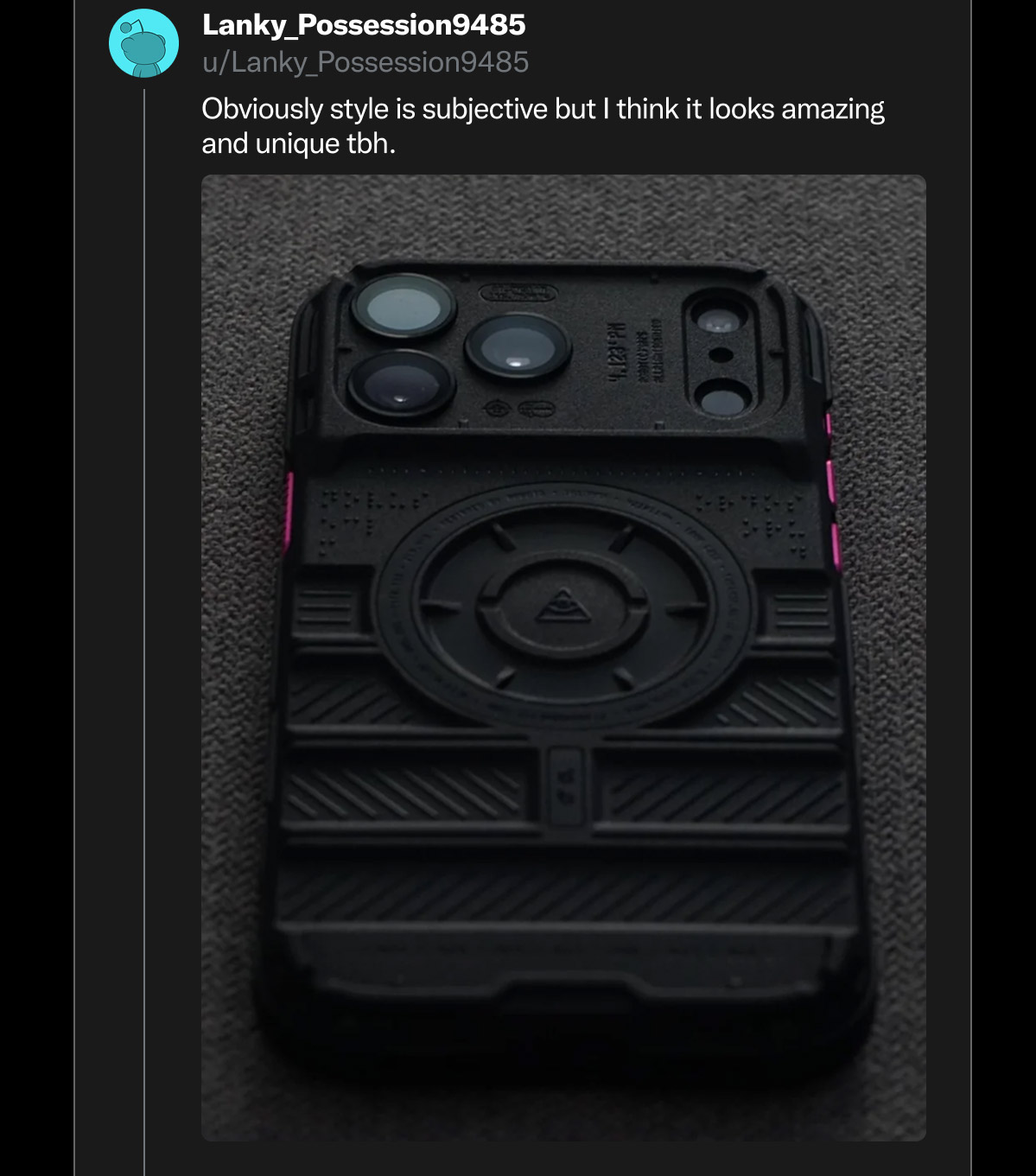u/Lanky_Possession9485 on Reddit: "Obviously style is subjective but I think it looks amazing and unique tbh."