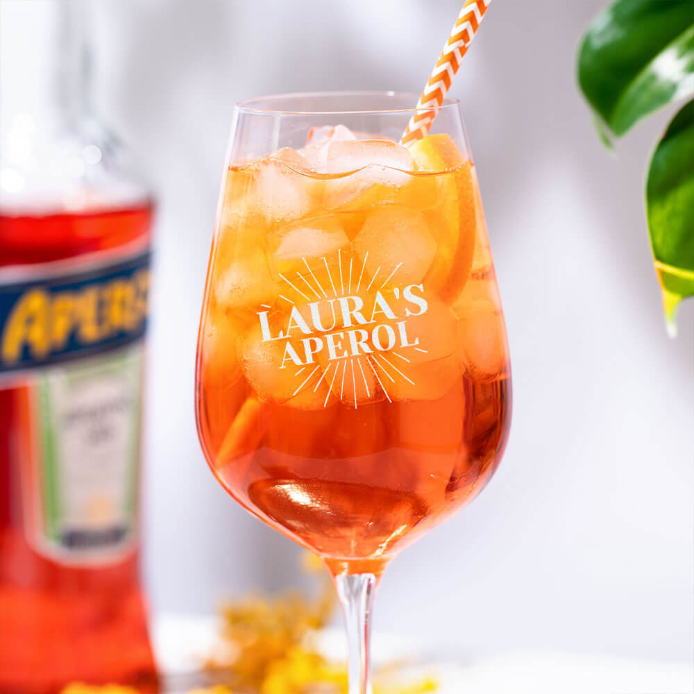 Image of Personalised Aperol Spritz Logo Glass