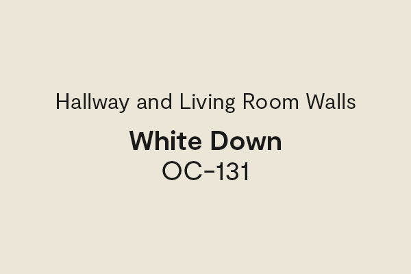 Hallway and Living Room Walls - White Down OC-131