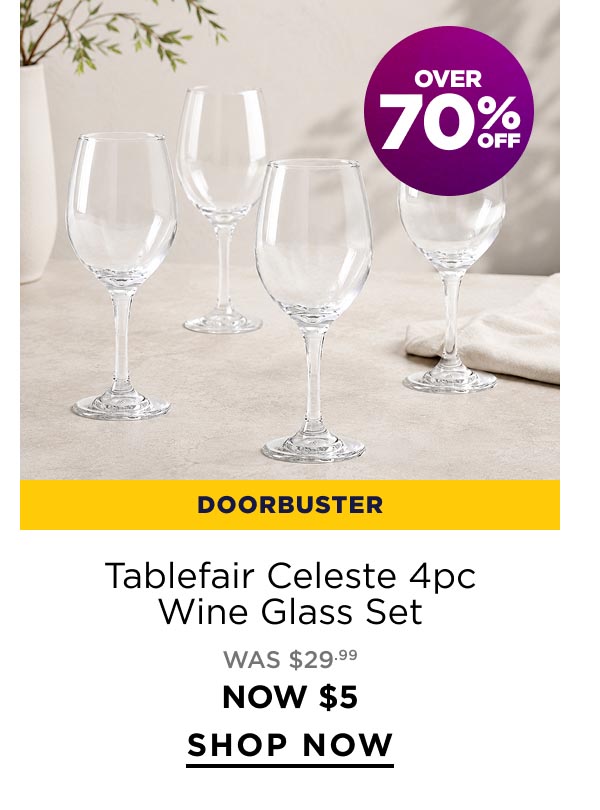 Over 70% Off Tablefair Celeste 4pc Wine Glass