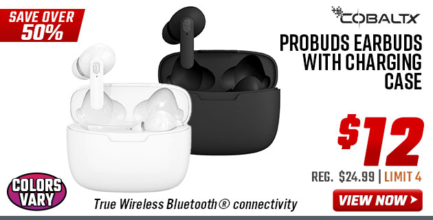 Cobaltx Probuds Earbuds with Charging Case