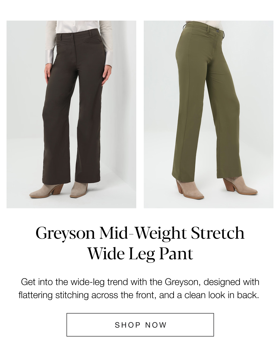 Greyson Mid Weight Stretch Wide Leg Pant