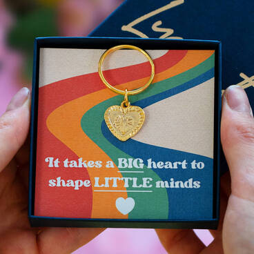 Personalised Heart Keyring Teacher Gift