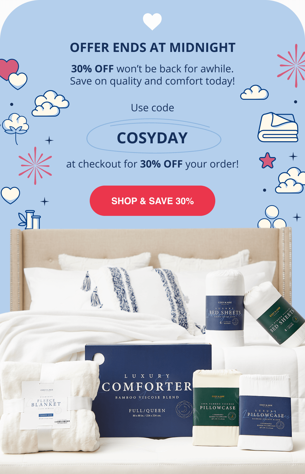 SHOP & SAVE 30%