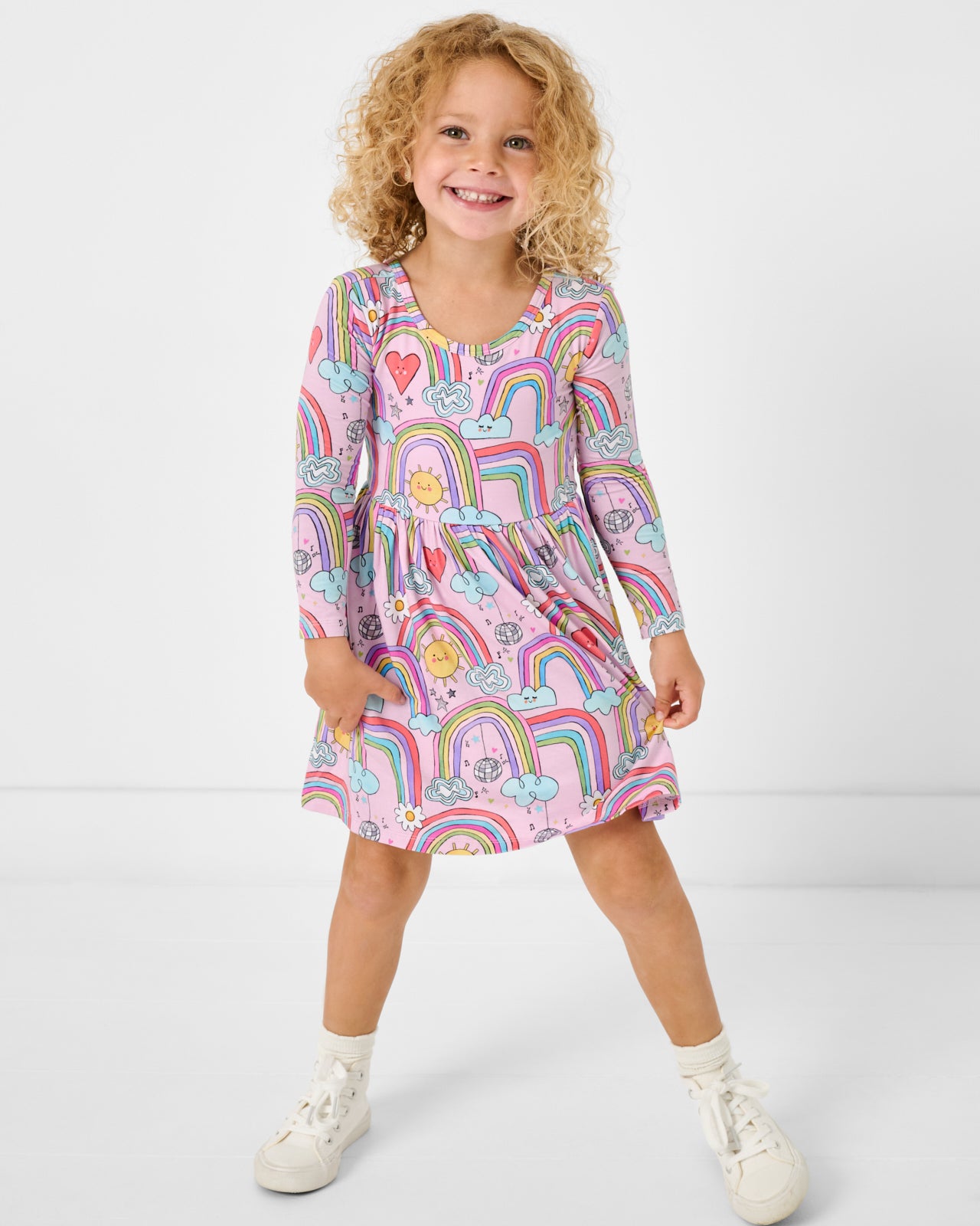 Image of Disco Rainbows Skater Dress