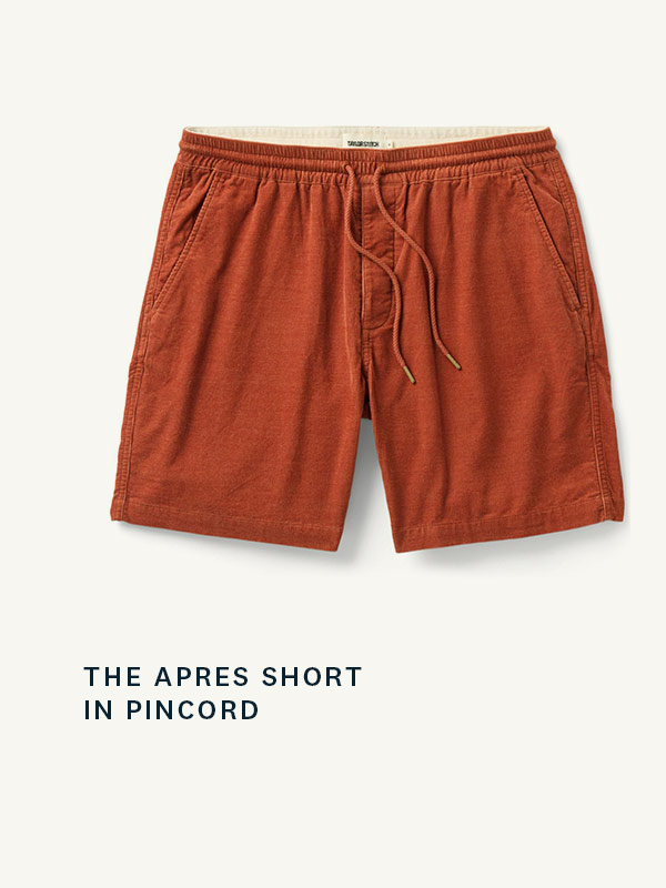 The Après Short in Heather Chili Pincord