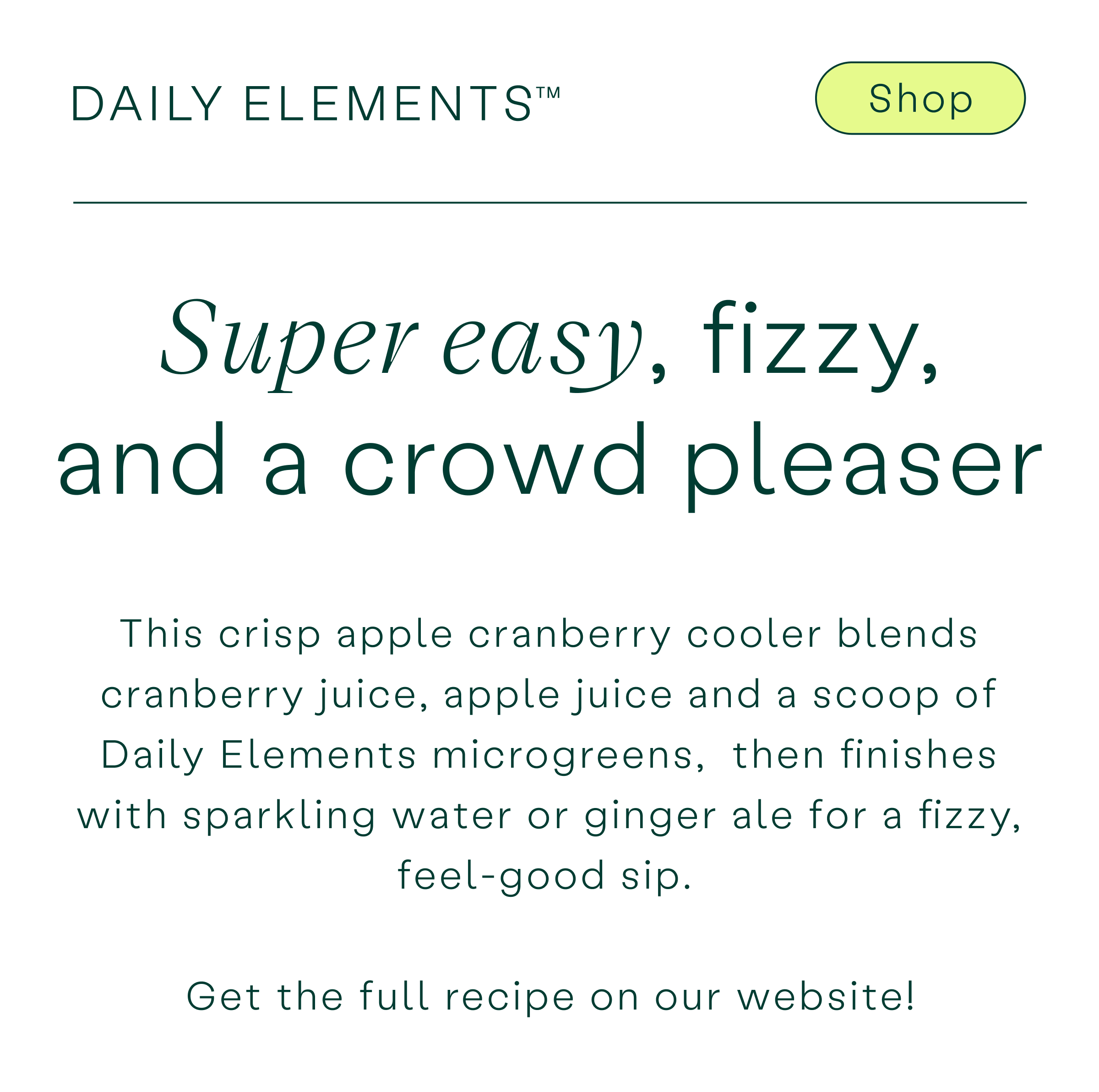 Super easy, fizzy, and a crowd pleaser